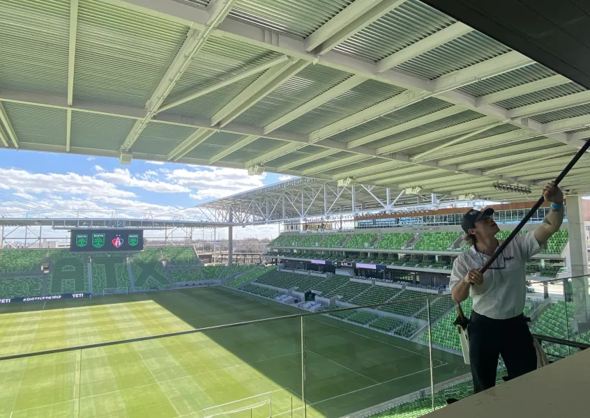 Stadium Window Cleaning by Pinks Window Service